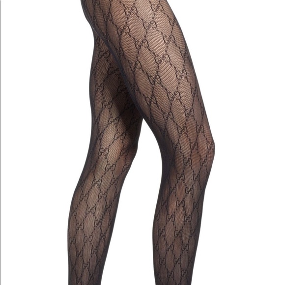 NWT Gucci Supremelis GG Logo Tights Size Large - Picture 2 of 3